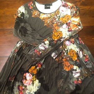 Floral print babydoll style dress